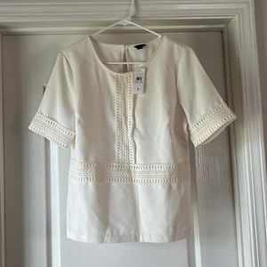 NWT! Ann Taylor Cream Blouse Medium